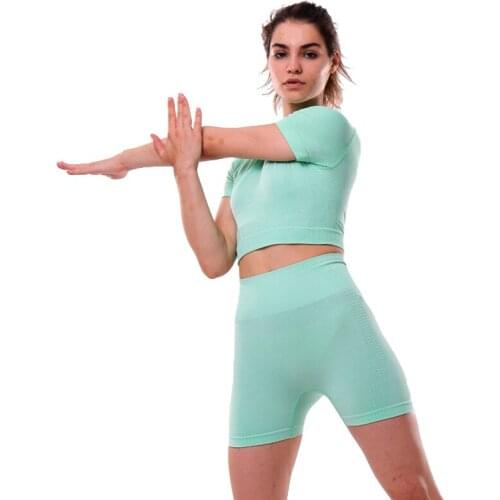 Yoga Sets Women Gym Sports Set Elastic Sports Hight Waist Leggings Sportswear Workout Sets Women Yoga Sets Women Gym Sports Set