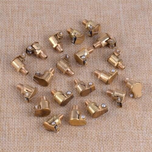 LETAOSK 20Pcs M6x1mm Metric Male Thread Brass Plated Grease Oil Cup Oiler Spring Flip Cap Port Cover Fit For Hit Miss Engine
