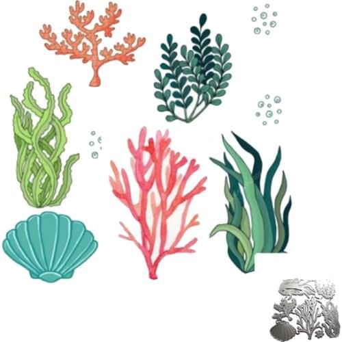 Aquatic Plants Metal Cutting Dies Stencil DIY Scrapbooking Album Paper Card Template Mold Embossing Craft Decoration