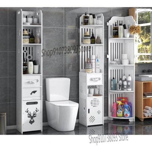 Bathroom Floor Multi-layer Triangle Shelf Hand Washing Toilet Toilet Side Cabinet Storage Slot Storage Cabinet Waterproof Narrow