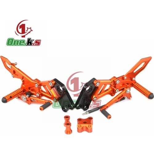 CNC Motorcycle Foot Pegs Rest Rearset Rear Set Footrest For KTM RC125 RC200 RC390 2014 2015 2016 2017 2018 2019 2020