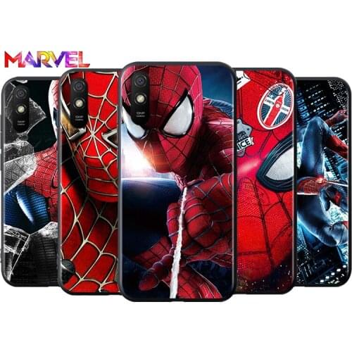 Spiderman Marvel for Xiaomi Redmi 10X Pro 9C 9A 9T 9 GO K40 K30 Ultra K20 8 7 S2 6 5 4X Pro Soft Black Phone Case