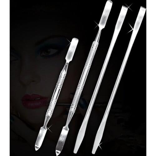 4pcs/set Makeup Tools Stainless Steel Mixing Spatula Manicure Dental Rod Tool Nail Art Espatula Maquiagem Nail Spatula Make Up