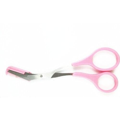 Eyebrow Eyelash Thinning Shears Hair Scissors Precision Clipper Comb Trimmer Cutter Grooming Cosmetic Face Razor for Women Tool