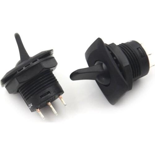 Wholesale 2Pcs Black Color SCI R13-402 ON-ON 3Pin 2Position Maintained Round Toggle Switch SPDT Panel Mount
