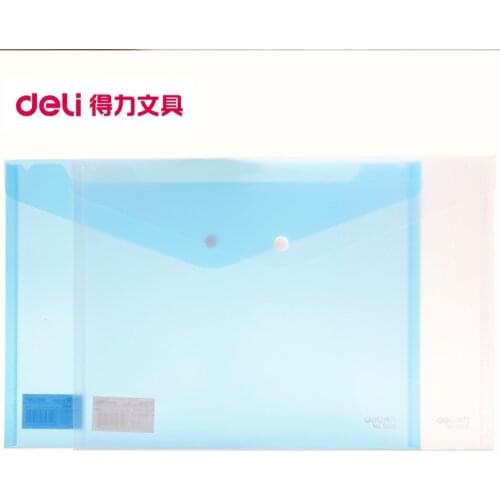 LifeMaster Deli Elastic Closure Folder A4 Size document bag 5pcs/lot transparent PP Good Quality School and Office Supplies 5505