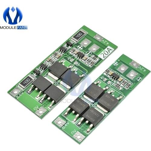 2S 10A 20A 7.4V 8.4V 18650 Polymer Lithium Battery Protection BMS Board Standard Balance Module Diy Electronic