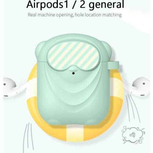 Suitable For Apple Airpods 1/2 Protective Case Anti-drop Dustproof Protective Shell Silicone Cute Doll Headphone Accessories