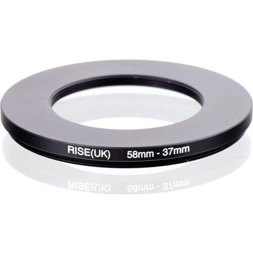 RISE(UK) 58mm-37mm 58-37mm 58 to 37 Step down Ring Filter Adapter black