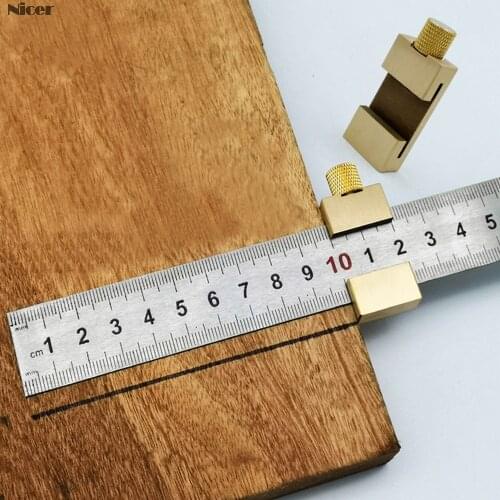 Positioning Block Gauge Brass Block Woodworking Tools Corner Steel Ruler Locator Easy Installation And Simple Design