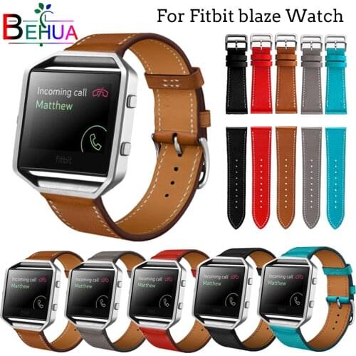 23mm High Quality Leather Watch Bands For Fitbit Blaze Smart watch Sports version Wrist Strap Replace the Luxury strap wristband