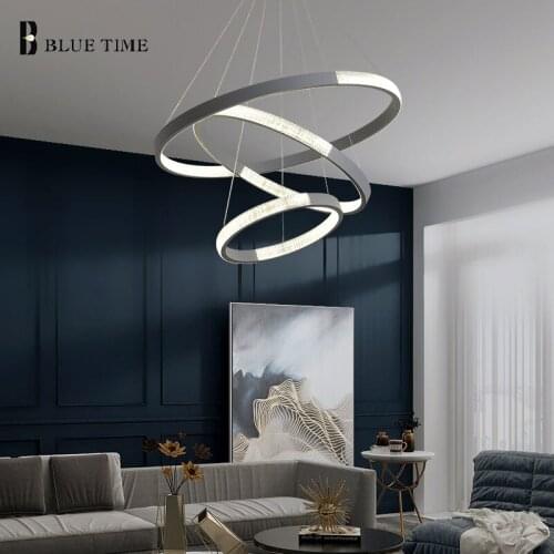 Modern Chandelier Led Indoor Lustre Chandelier Lighting Circle 3 Rings Chandelier Lighting for Living room Dining room Bedroom