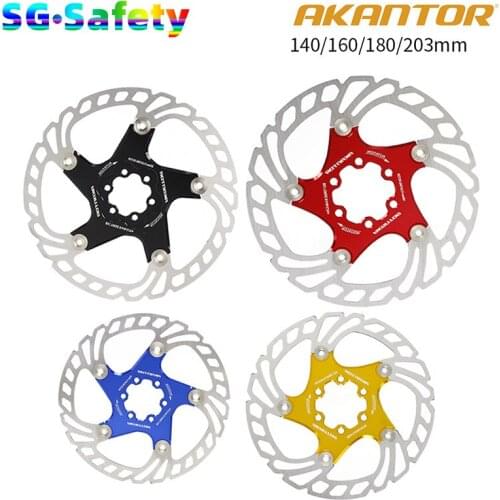 Mountain Bike Brake Rotor 140mm/160mm/180mm/203mm Strong Heat Dissipation Floating Rotor Stainless Steel MTB Disc Brake pad