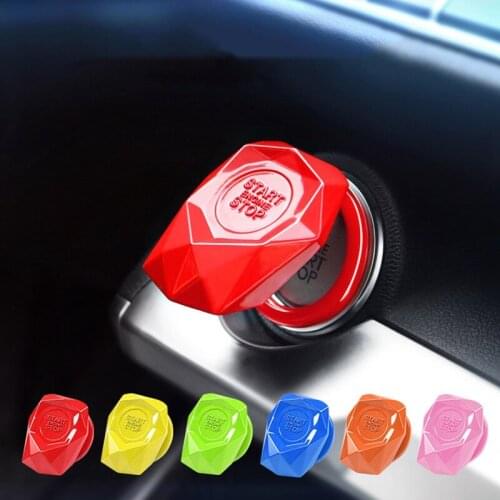 Universal One-button Car Engine Start Stop Switch Button Cover Decorative Anti-Scratch Push Button Sticky Cover Auto Accessories