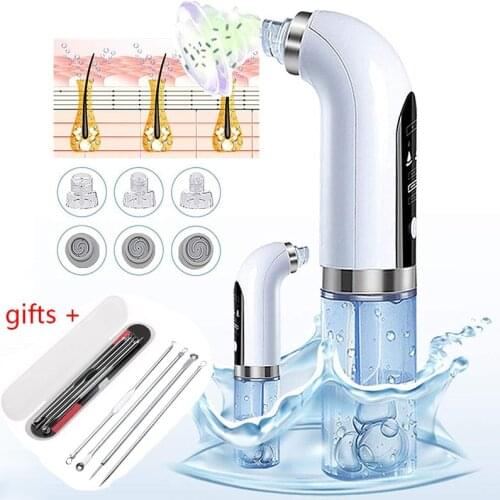 Portable Electric Small Bubble Blackhead Remover USB Rechargeable Water Cycle Pore Comedone Vacuum Suction Facial Cleaner Tool