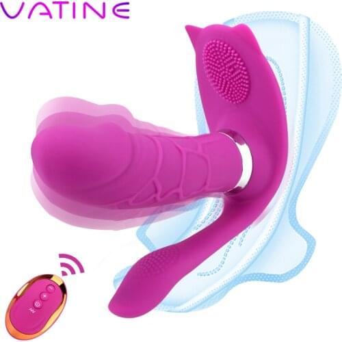 VATINE Remote Control Wearable Dildo Vibrator Sex Toys for Women Clitoris Stimulator Masturbator Panties Anal Vibrator