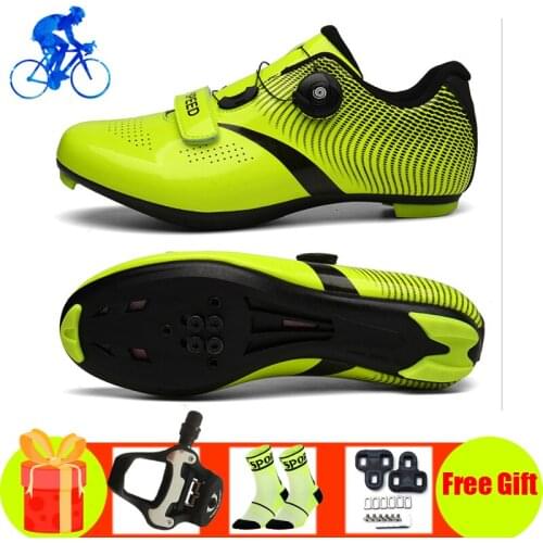 Cycling shoes road men women riding bicycle sneakers add SPD-SL Pedals outdoor sports self-locking breathbale ultralight shoes