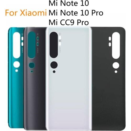For Xiaomi Mi Note 10 Back Battery Cover Mi Note10 CC9 Pro Rear Housing Door Glass Panel Case Battery Cover Rear Housing Replace