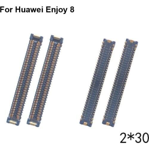 2pcs For Huawei Enjoy 8 LCD display screen FPC connector For Huawei Enjoy8 logic on motherboard mainboard