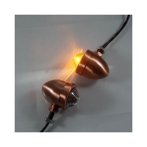 2 Pcs Turn Signal Lights Indicator For Harley Bad Boy Blackline Breakout Honda Kawasaki Ducati BMW KTN Custom Motorcycle