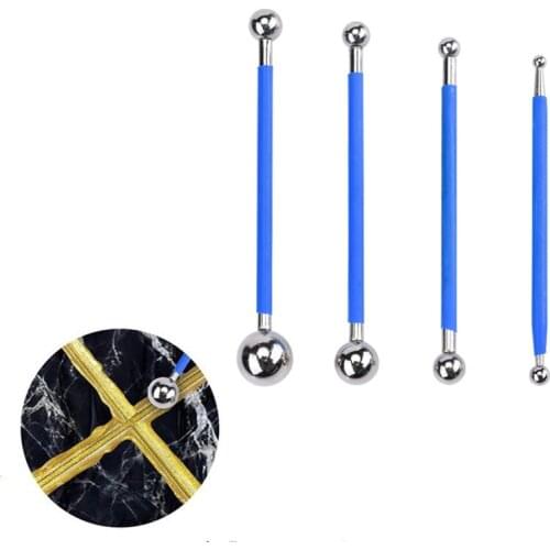 4pcs/set Double steel Ball Tools loor grout glue gap scraping Polymer Clay Modelling Ceramics Sculpting DIY Handmade Tools