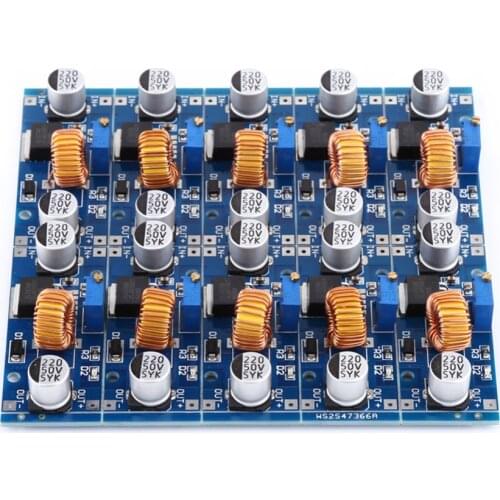 75W 5A XL4015 Non-isolated Module DC-DC Buck Converter Step Down Power Supply Module Lithium Charger Voltage Module 10PCS/Lot