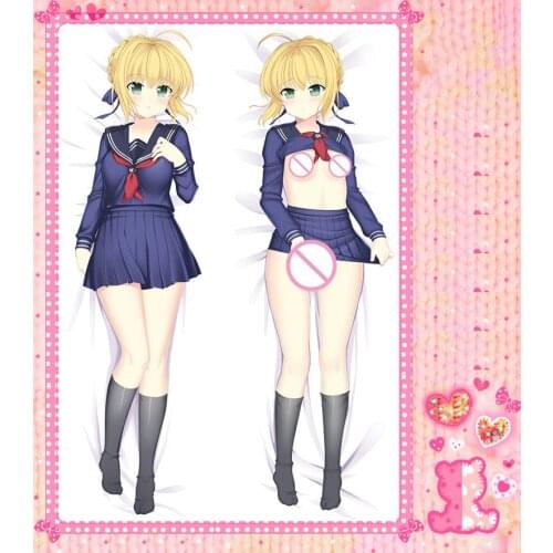 Anime Cartoon Fate/Apocrypha Saber Bolster Hugging Peach Skin 2 Way Pillow Case Pillow Cover Pillowcase Gift 78061