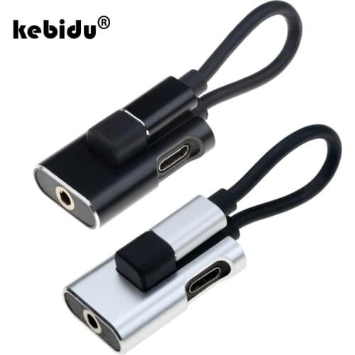 USB C Audio Cable Charger 2 in 1 Type C to 3.5 mm Jack Aux Earphone Adapter For Letv2Pro Max2 Xiaomi USB C 3.5mm converter