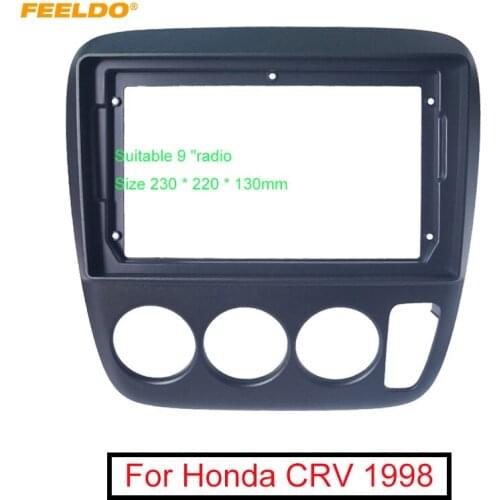 FEELDO Car Stereo 2Din Fascia Frame Adapter For Honda CRV 1998 9" Big Screen Audio Dash Fitting Panel Frame Kit