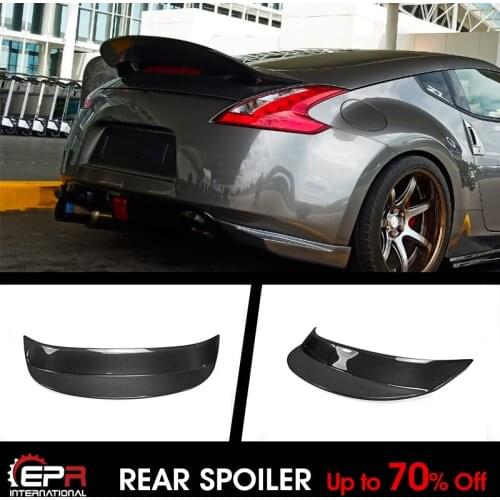 Car-styling For Nissan 370Z AJT3 Style Glossy Carbon Fiber Convertible Rear Boot Trunk Wing Auto Accessories Racing Spoiler