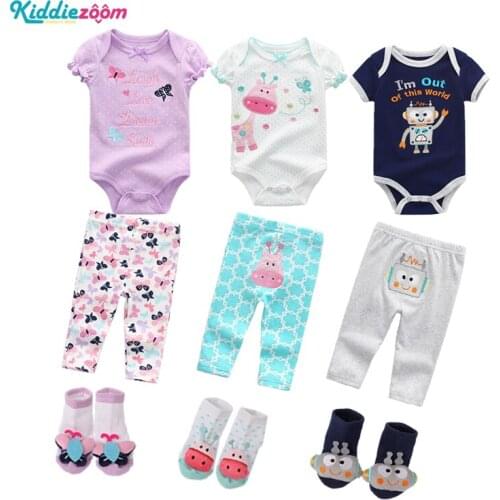 Newborn Girls bodysuits Roupas Bebes Meninos Unisex Kids Clothes Sets Vetement Infant Sets Baby Boys Summer Playsuits Clothing