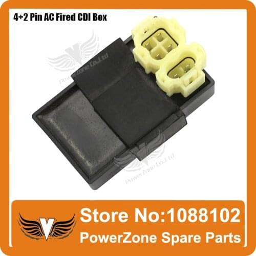 AC Fired 6pin 4+2 Pins CDI Fit to GY6 125cc 150cc Motorcyle Scooter ATV Quad Go Kart Buggy Free Shipping