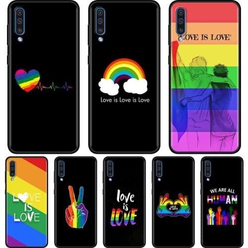 Rain bow Pattern capinhas LGBT Case For Samsung Galaxy A50 A70 A10 A20e A30 A40 A20s A10s A10e A80 A90 A60 A30s TPU Shell Cover