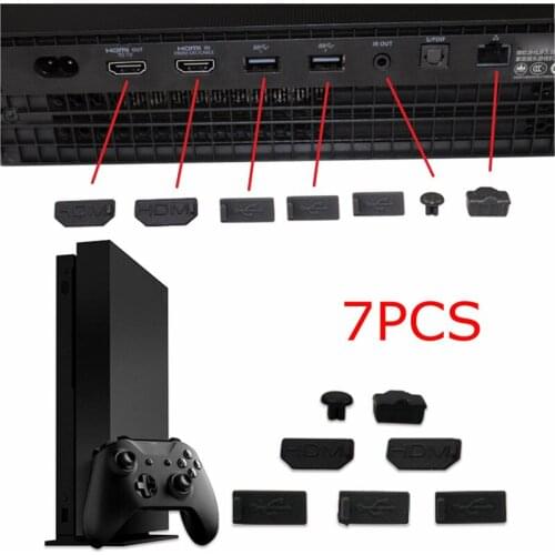 7x Anti Dust Dustproof Case Cover Stopper Cap Kits for Xbox One X Gaming Console