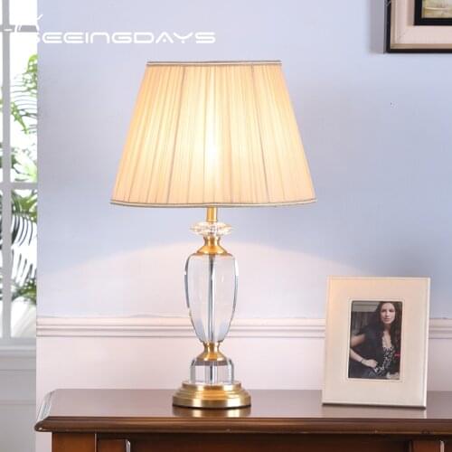 European Style Crystal Table Lamp Luxury Modern Minimalist Table Lamp Decorative Lamps For Bedroom Bedside Lamp