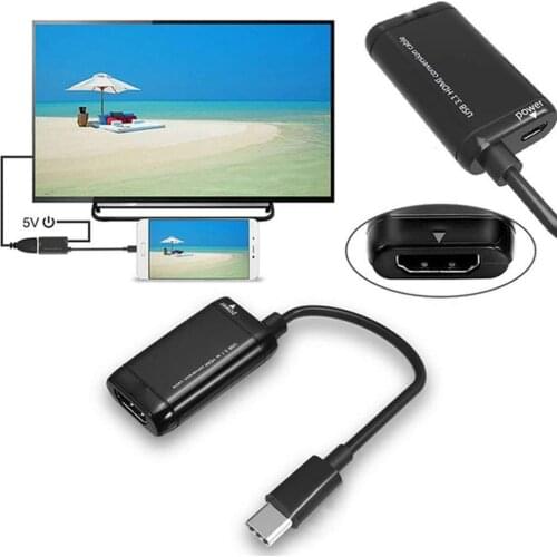 USB Type C To HDMI-compatible Adapter USB-C To HDTV Adapter Male To For MHL Android Tablet For MacBook Huawei Matebook Laptop