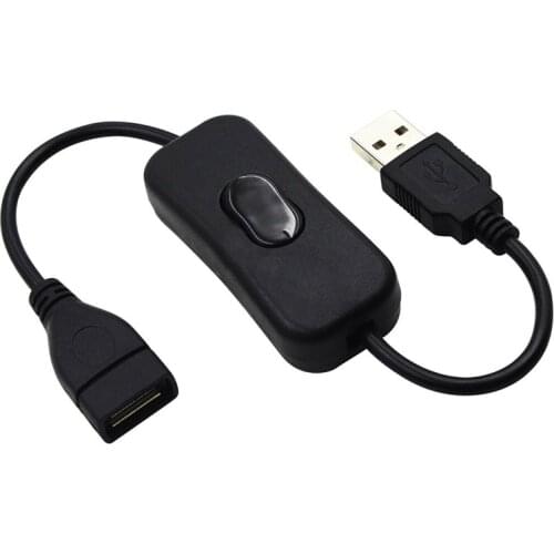 28cm USB Cable with Switch ON/OFF Cable Extension Toggle for USB Lamp USB Fan Power Supply Line Durable 2A Black White Adapter