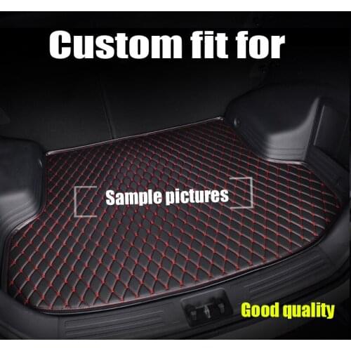 RKAC Leather Car trunk mats for FIAT 500 Viaggio Bravo Freemont 2008 2009 2010 2011 2012 2013-2017 car rear cargo liner mats