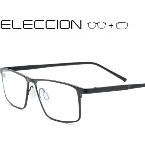 EYEGLASSES NEW High Quality Ultralight 100% Tianiumn Frame Men Myopia Prescription Eyewear Optical Single Version Progressive