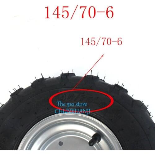 2PCS 2019 hot sale STOCK IN USA Go Kart Buggie Atv Quad 1 Wheeler Front Rear Atv Tires and Wheels 145/70-6 for 6" Rims