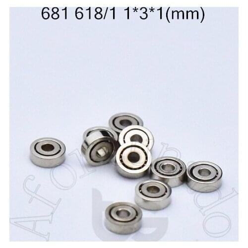 681 681zz 618/1 1*3*1(mm) 10pieces free shipping bearing metal sealed free shipping ABEC-5 chrome steel miniature bearings