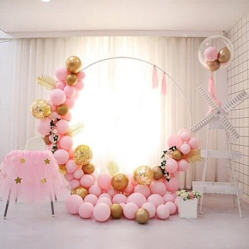117pcs Pink Balloons Garland Arch Kit Gold Latex Globos Artificial Palm Leaves 4pcs Birthday Valentine Wedding Party Decoration