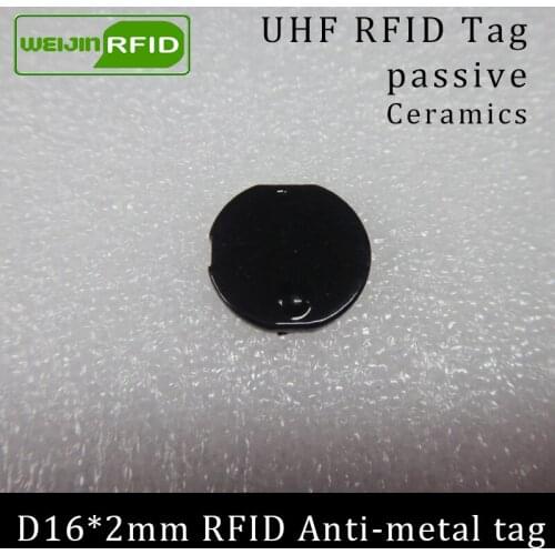 UHF RFID anti-metal tag 915mhz 868mhz Alien Higgs3 EPCC1G2 6C D16mm*2mm small circular Ceramics smart card passive RFID tags