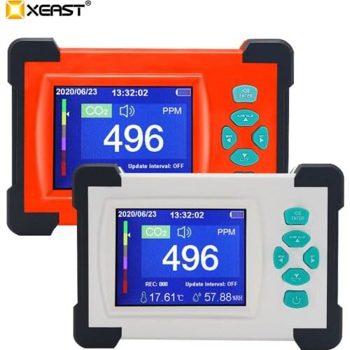 XEAST 2020 New Released Portable Carbon Dioxide Detector Useful CO2 Meter Air Quality Monitor with Storage Case co2 detector