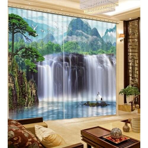 Nature personality style alley photo print 3d curtain waterfall curtains scenery curtain