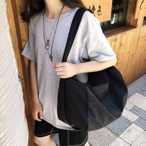 Messenger Bag For Womens Retro Simple Pillow Crossbody Bag Leisure Shoulder Shopping Bag Ladies Sports Nylon Large Handbags