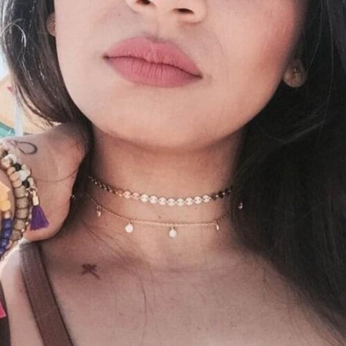 Fashion High Street European Top Show Popular Icon Jewelry Necklace Accessories 2 Layers Statement Faux Pearl Choker for Women