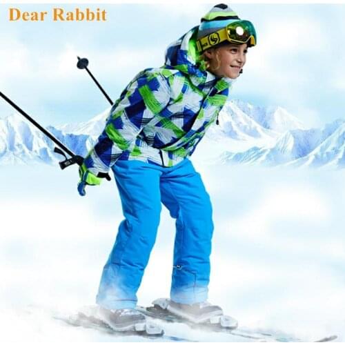 -30 winter Children brand ski jacket boy girl kids skiing snowsuit Waterproof outdoor sports jacket clothes teen 12 14 NEW parka