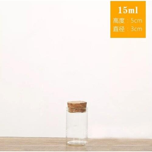 10pcs/lot 30*50mm 20ml Test Tube Glass Bottles Small Bottles with corks Mini Glass Vials Container Home Decor for packing Gift