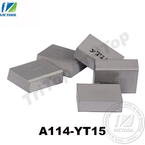 10 pcs/lot A114 YT15 tungsten brazed tips Carbide inserts For making periphery turning tools boring tools and grooving tools